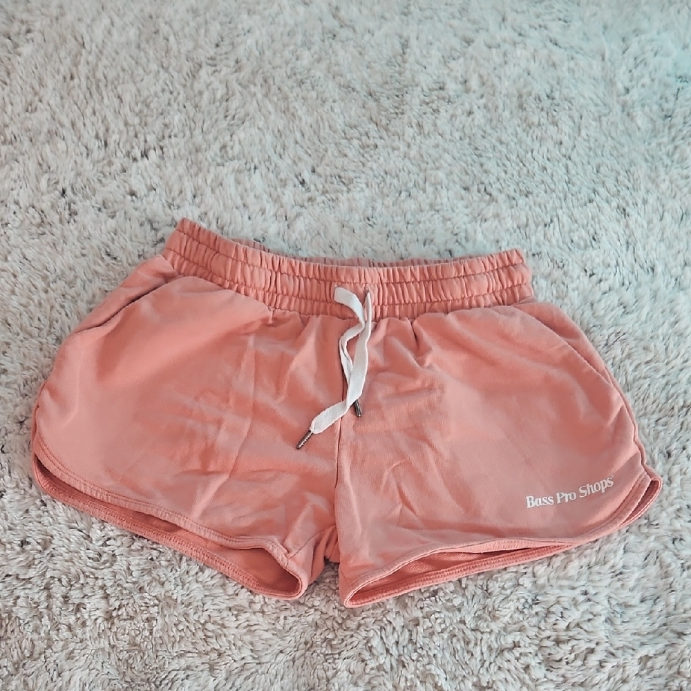 Bass Pro Shops Pink Athletic Shorts Lightweight Elastic Waist